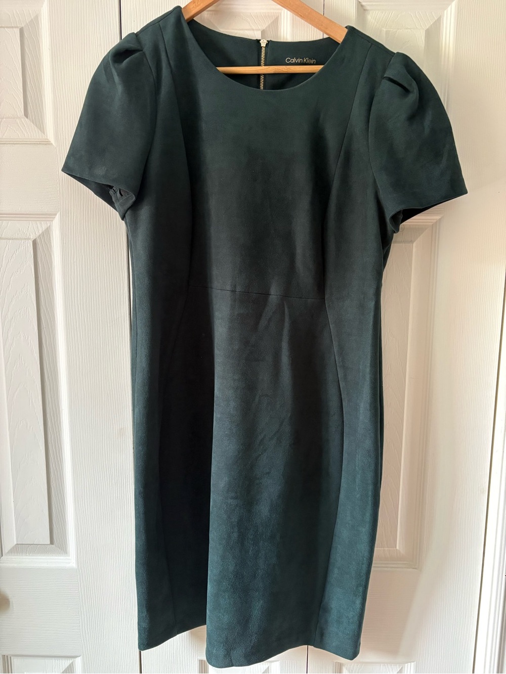 Calvin Klein Forest Green Short Sleeve Midi Dress